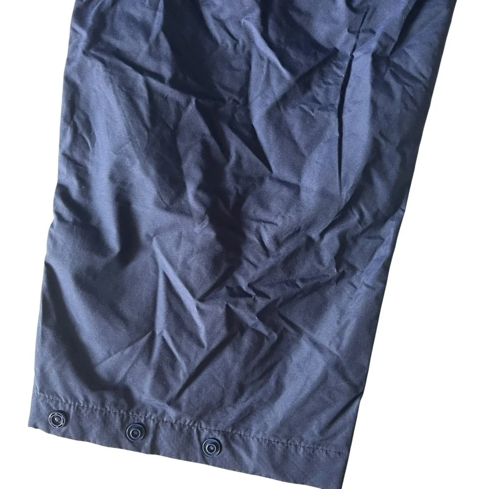 Coleman Men's Size M Windpants Mesh Lining Navy Blue Snaps‎ Drawstring